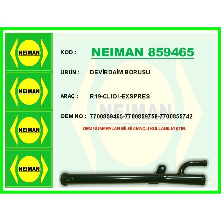 BESCHER DEVİRDAİM BORUSU R19-CLIO I-EXSPRES (7700855742)