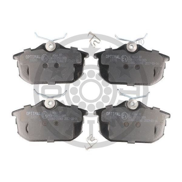 OPTIMAL ARKA FREN BALATA MITSUBISHI CARISMA 1.6L 1.8L 4G92 4G93 DA1A DA2A 95-> / SPACE STAR 1.3L 1.6L DG1A D G3A 98-> / VOLVO S40. V40 1.6L 1.8L 2.0L 2.0L T 95-04 (30638455)