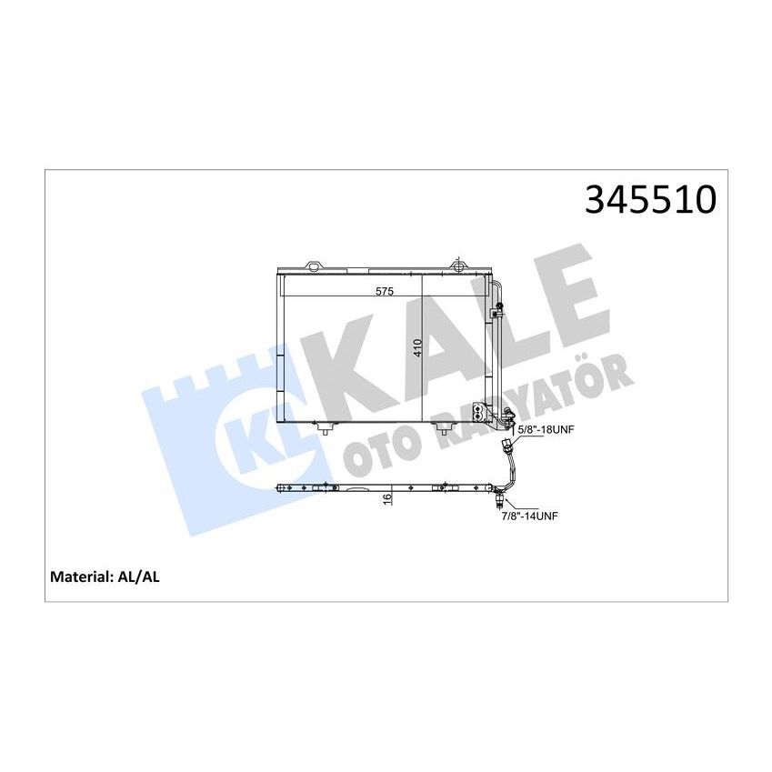 KALE RADYATOR KLIMA RADYATORU MERCEDES W202 S202 C208 A208 W210 S210 R170 (A2028300970)