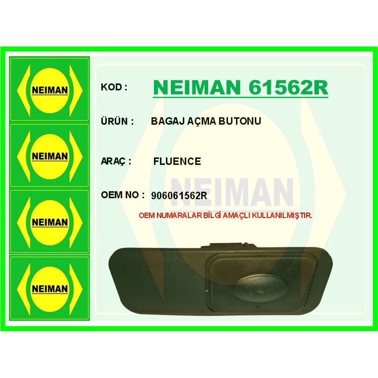 BESCHER BAGAJ AÇMA BUTONU FLUENCE (906061562R)