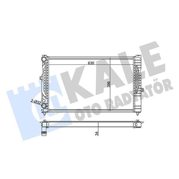 KALE RADYATOR RADYATÖR A4-A6 1.8-PASSAT 1.6 1.8 00-05 630X396X34 AL-PL (8D0121251E)