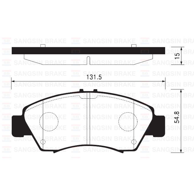 SANGSIN ÖN FREN BALATA KÜÇÜK TİP HONDA CIVIC 1.6L D16 SI ENJEKSIYONLU 92-95 1.4L D14A EURO 96-00 / JAZZ 1.4L L13A GD 02-08 (45022SAAE51)