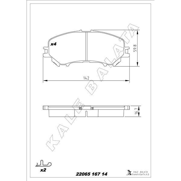 KALE BALATA BALATA ÖN QASHQAI II SUV-X-TRAIL III-ROGUE II SUV 13 - (410601596R)
