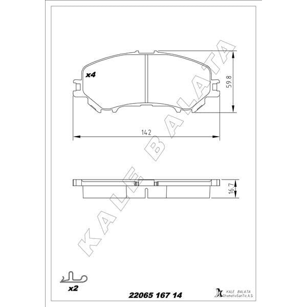 KALE BALATA BALATA ÖN QASHQAI II SUV-X-TRAIL III-ROGUE II SUV 13 - (410601596R)