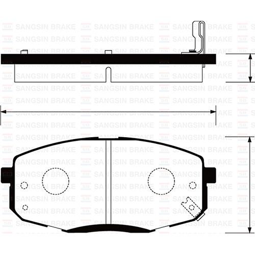 SANGSIN ÖN FREN BALATA HYUNDAI İ30 1.6L D4FB CRDI DIZEL 07-11 / 1.4L 1.6L BENZINLI 08-> / KIA CERATO 1.6L BENZINLI 10-> / CEED 1.4L 1.6L BENZINLI 07-> (581011HA10)