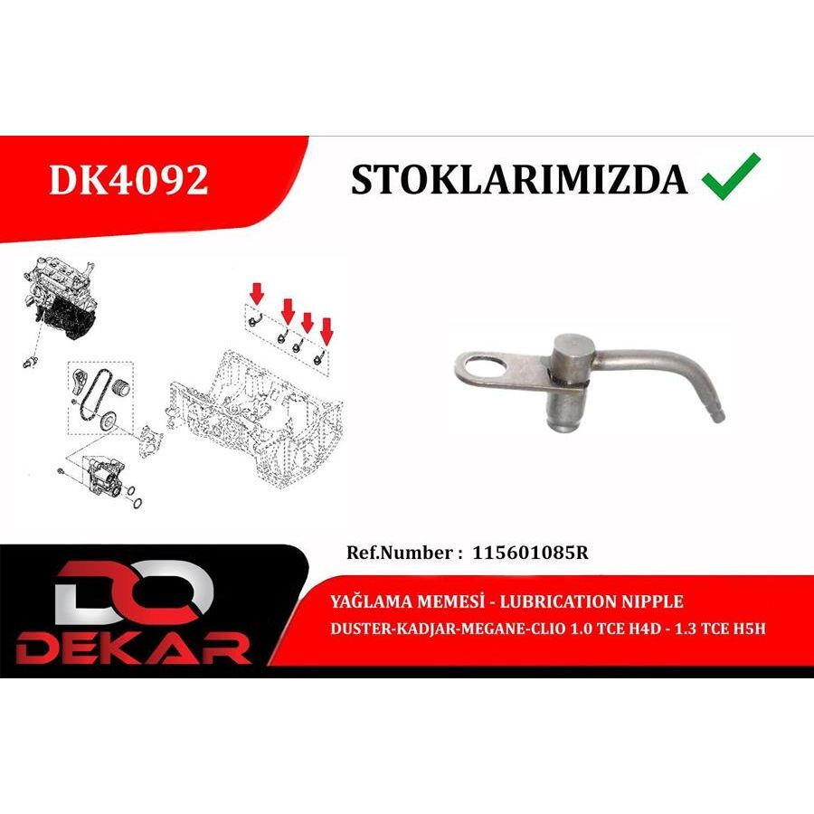 DEKAR YAĞLAMA MEMESİ DUSTER-KADJAR-MEGANE-CLİO 1.0 TCE H4D-1.3 TCE H5H (115601085R)