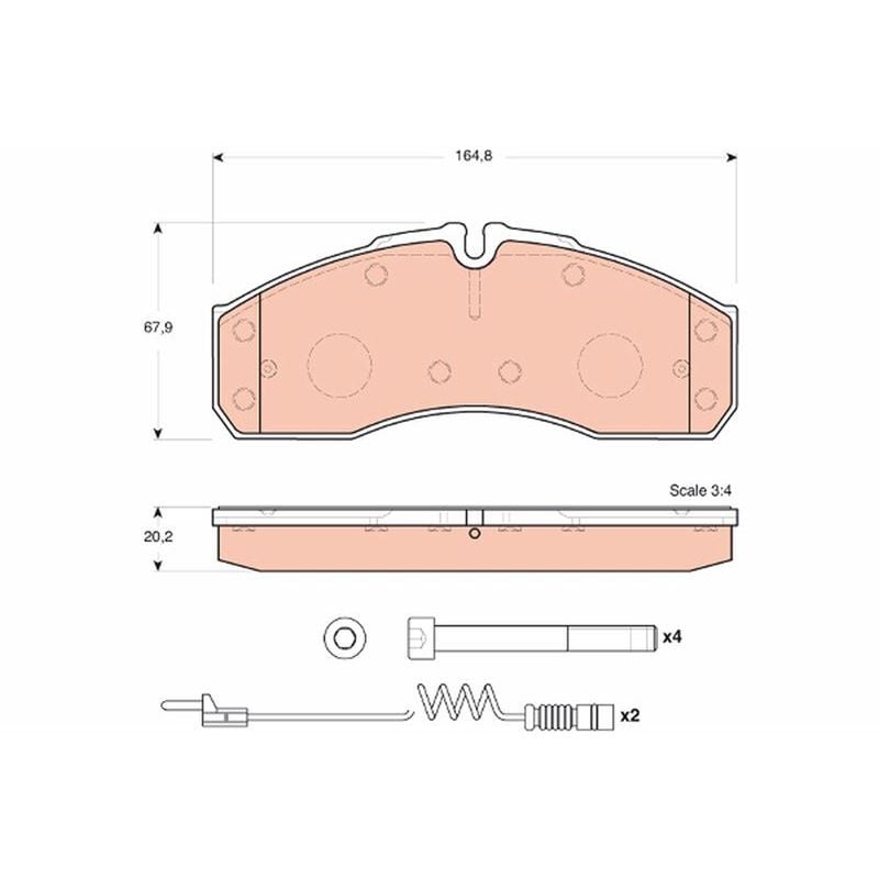 TRW FREN BALATASI ON MERCEDES B905 B667 B668 B670 (A0034204620)