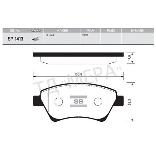 SANGSIN ÖN FREN BALATASI RENAULT MEGANE II 02 KANGOO 01 SC NIC II 03 GRAND SC NIC II 03 1.5DCI 1.6 1.9DCI 2.0 (410601241R)