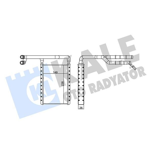 KALE RADYATOR KALORİFER RADYATORU BRAZING FORD TOURNEO CUSTOM V362 12 TRANSIT V362 14 (1768439)