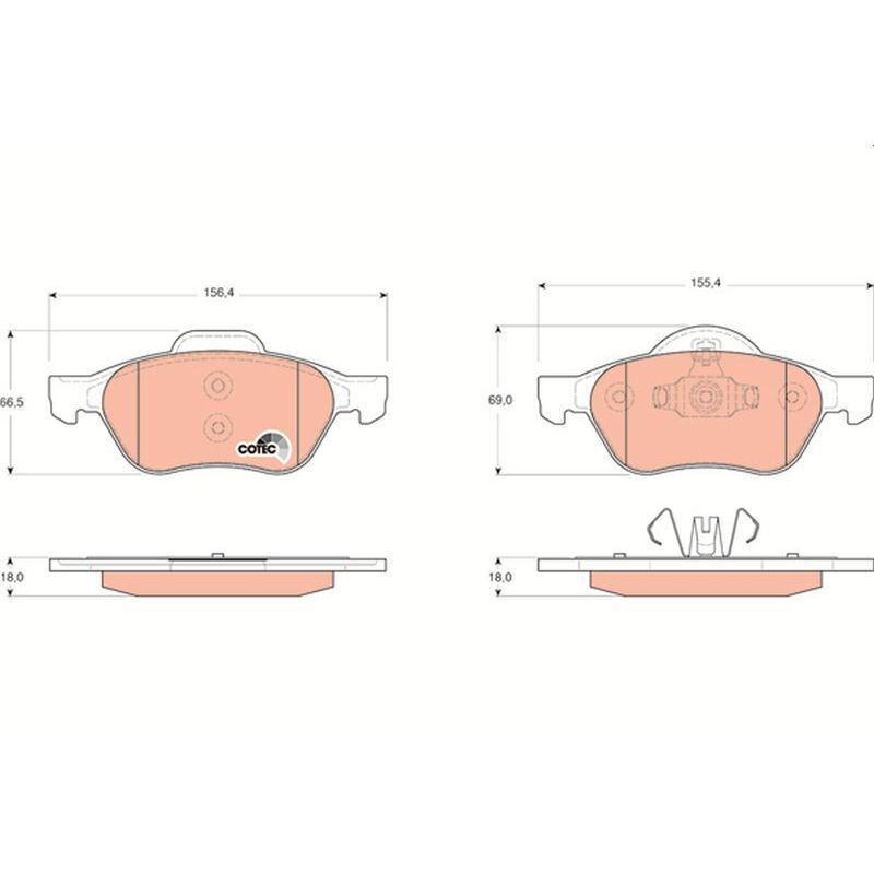 TRW ÖN BALATA MEGANE II 02 SCENIC II 02 CLIO III 05 1.5DCI 1.6 16V 2.0 16V (410601237R)