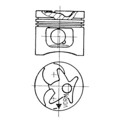 KOLBENSCHMIDT PISTON SEGMAN STD 87.00MM MERCEDES OM601 OM602 OM603 W201 W124 W202 W463 (0029300)