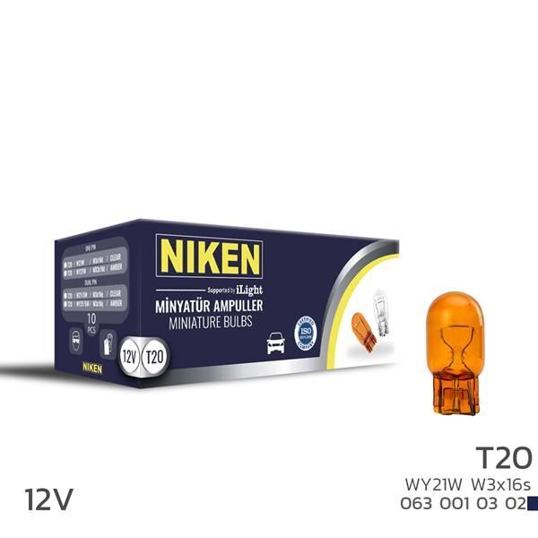 NIKEN NIKEN T20 DİPSIZ AMPUL 93 WY21W AMB W3X16S 10LU