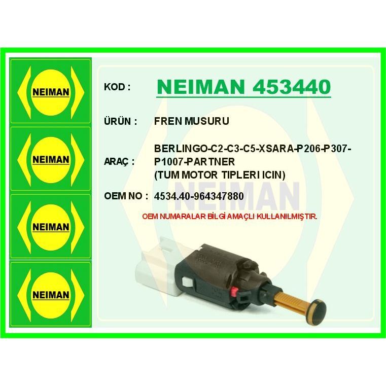 BESCHER FREN MUSURU BERLINGO-C2-C3-C5-XSARA-P206-P307-P1007-PARTNER TUM MOTOR TIPLERI ICIN (4534.40)