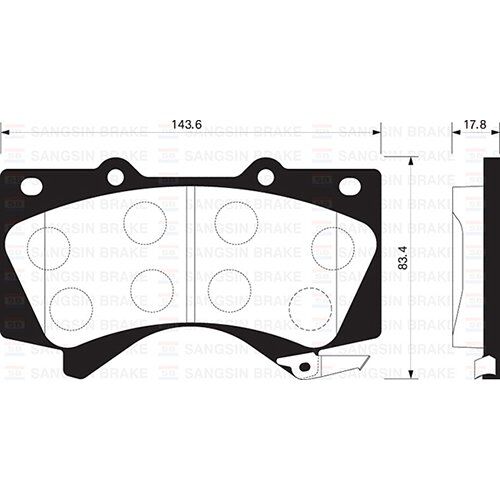 SANGSIN ÖN FREN BALATA TOYOTA LAND CRUISER 4.5L 1VD-FTV VDJ200 DIZEL D4-D 08- 4.6L UZJ200 V8 08- (0446560280)