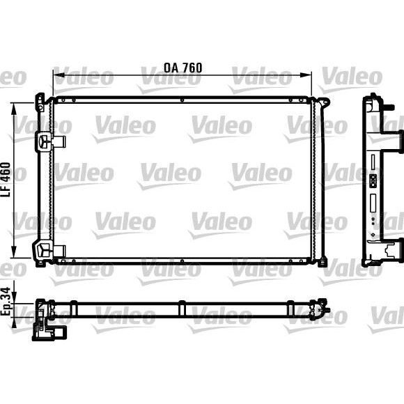 VALEO RADYATÖR MASTER II-MOVANO 2.5D 98-01 S8U KLİMASIZ MEK 760X460X34 (7701043670)