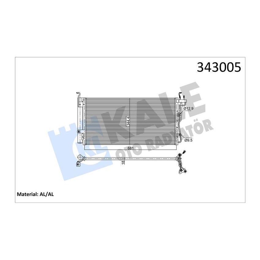 KALE RADYATOR KLİMA KONDENSERİ HYUNDAI SONATA IV-XG AL-AL (9760638004)