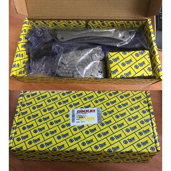 OPAR EKSANTRİK ZİNCİR SETİ ALBEA-DOBLO-EGEA-PUNTO-500-ASTRA H CORSA D-ASTRA J 1.3 JTD 1.3 CDTI E4 E5 E6 GERGİ KİTİ (55171579)