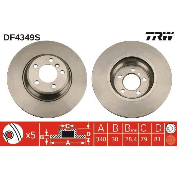 TRW FREN DISKI ON BMW E65 E66 (34116750267)