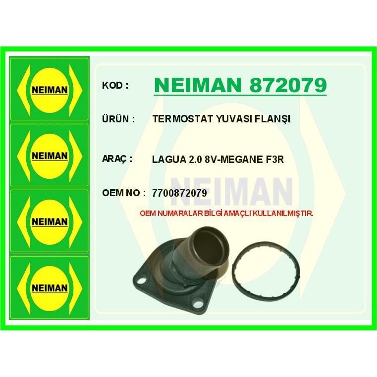 BESCHER TERMOSTAT YUVASI FLANŞI LAGUA 2.0 8V-MEGANE F3R (7700872079)