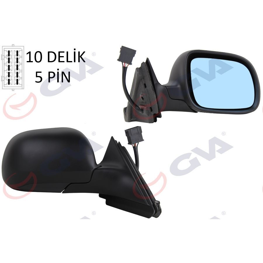 GVA DIŞ DİKİZ AYNASI SAĞ A3 96-00 ELEKTRİKLİ ISITMALI MAVİ CAM KONVEKS VM-042R (4B1857536C)