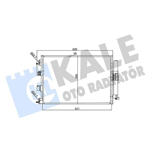 KALE RADYATOR KLIMA RADYATORU KONDANSER FOCUS III 14 C MAX 15 CONNECT 13 KUGA II 14 17 1.0 ECOBOOST 1.5TDCI 1.6TDCI E5 (1907402)