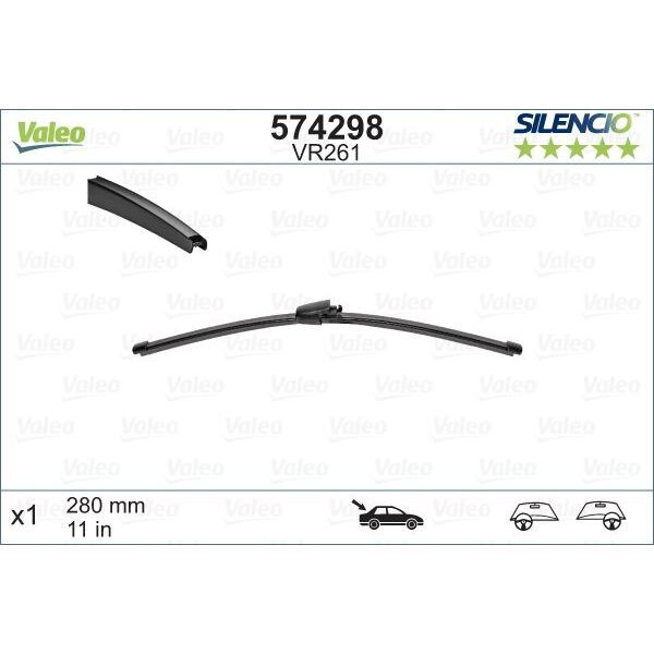 VALEO VALEO SILENCIO X-TRM FLAT BLADE VM261 (X1) (280 MM) (ARKA) VW PASSAT 6 VARIANT (05 - ) POLO 5 TDI/ GTI LTD EDITION (03/07- 08/09) (3C9955425)