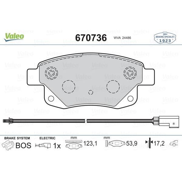 VALEO ARKA FREN BALATASI TRANSIT V347-V348 06 11 FISLI (1371454)