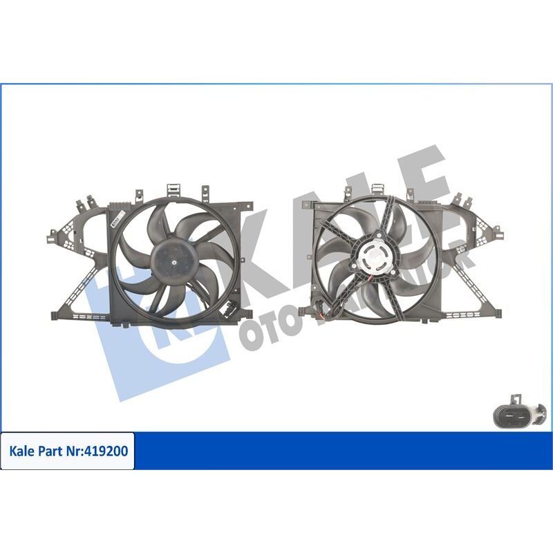 KALE RADYATOR FAN MOTORU DAVLUMBAZLI CORSA C-COMBO 160W-360MM (1314442)
