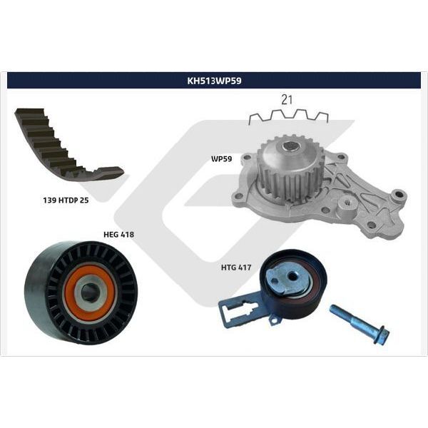 HUTCHINSON EKSANTRİK GERGİ KİTİ DEVİRDAİM P206-P207-P307-P2008-C1-C2-C3 I II II C3 PLURIEL XSARA II 1.4 HDI D V4TD FIESTA 1.4 TDCI 1609417380-2S6Q8591BA (1608747680)