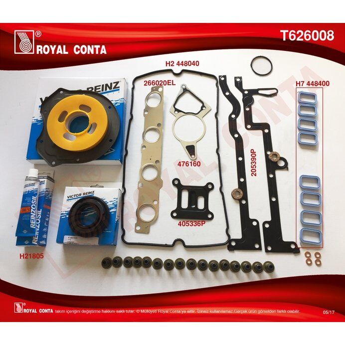 ROYAL MOTOR TAKIM CONTA REINZ KEÇE SUBAP LAS SKC SİZ BOXER-JUMPER 2.2 HDİ 100/120 P22DTE EURO4