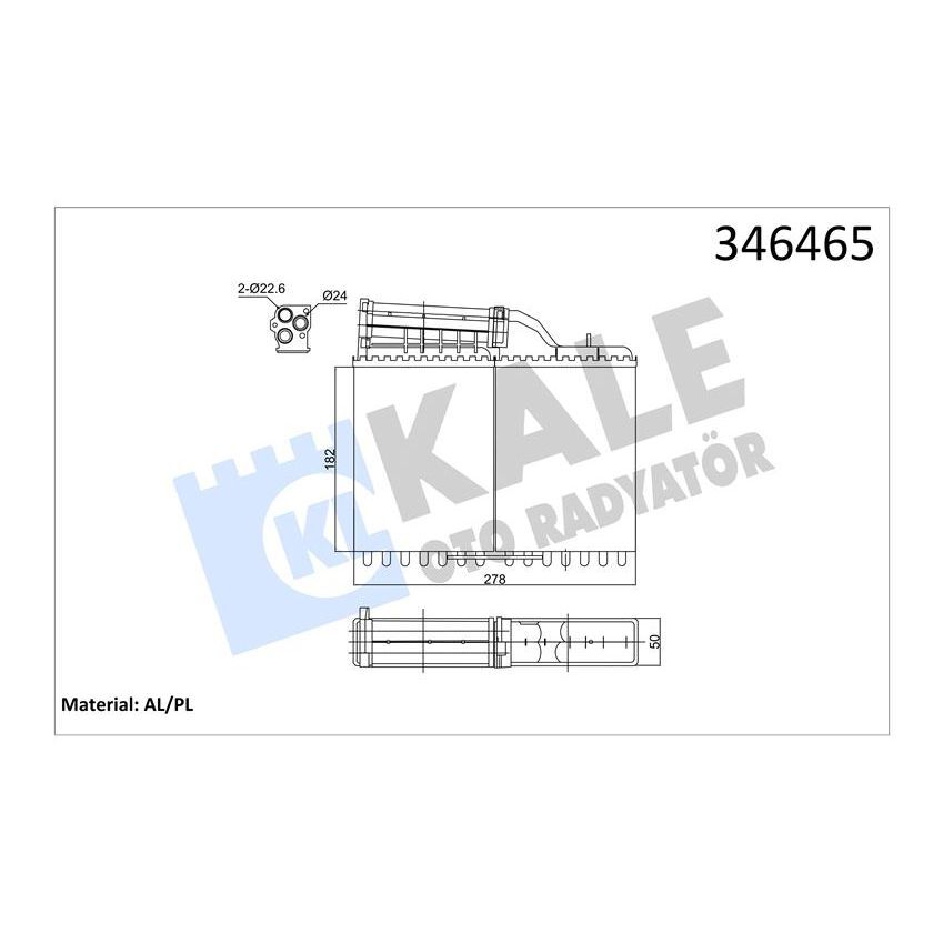 KALE RADYATOR KALORIFER RADYATORU BMW E34 88 92 (64111384725)