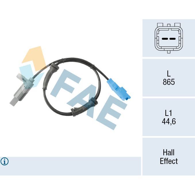 FAE ABS DEVİR SENSÖRÜ ARKA PEUGEOT P206 09/02 03/07 (4545.A3)