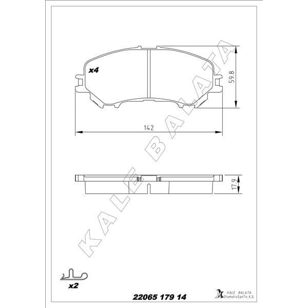 KALE BALATA ÖN BALATA RENAULT KADJAR 15> KOLEOS II 15> NISSAN QASHQAI J11 13> X TRAIL III 14> (410601596R)