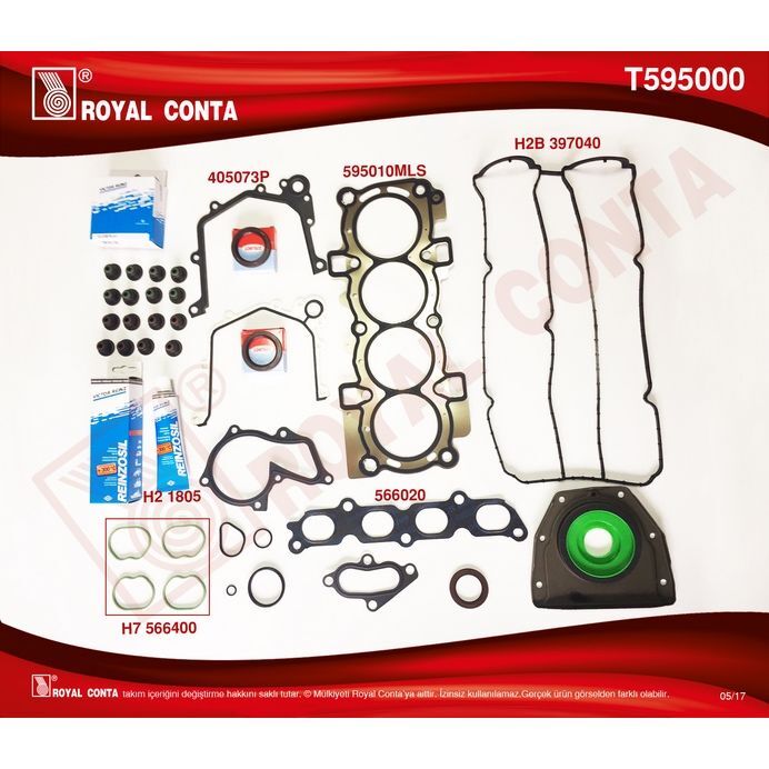 ROYAL MOTOR TAKIM CONTA REINZ KEÇELİ SUBP.LAST FOCUS II 1.6 16V 03-07 100HP (4M5G6008)