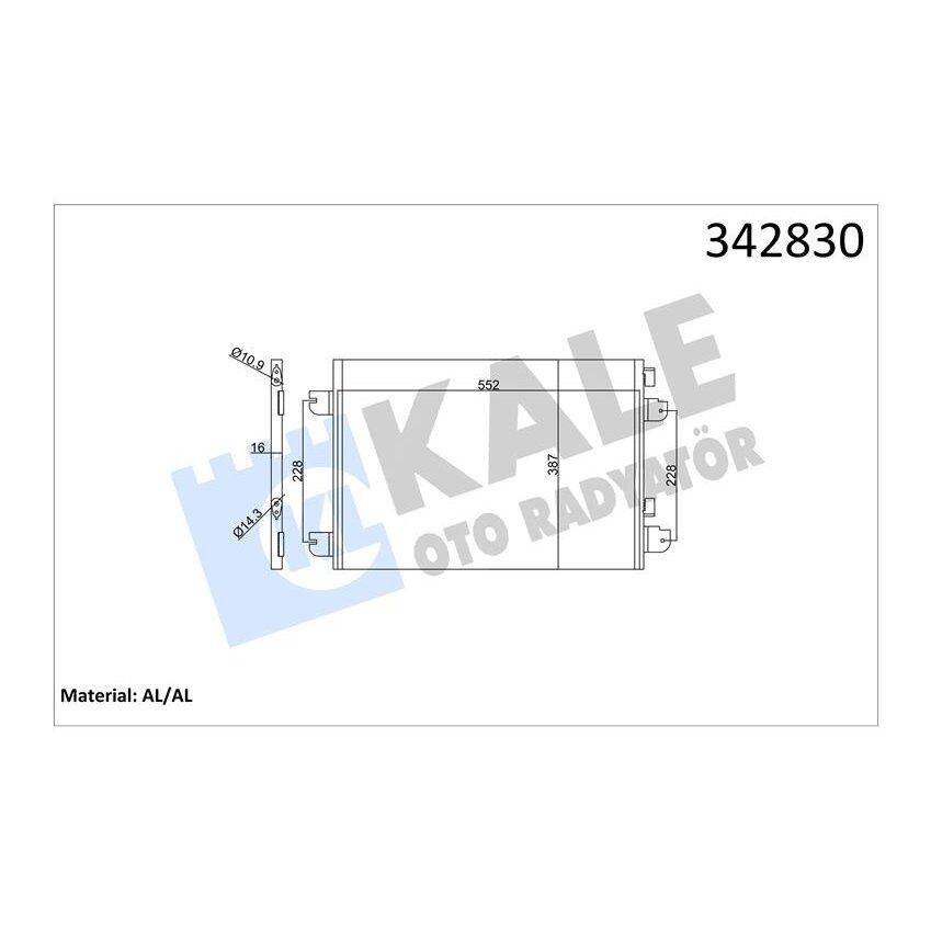 KALE RADYATOR KLİMA KONDENSERİ MGN 99>SCENIC 01-03 LOGAN 07>1.5DCI-1.4 16V-1.6 16V-1.9DCI-2.0 16V AL-AL (8200182361)