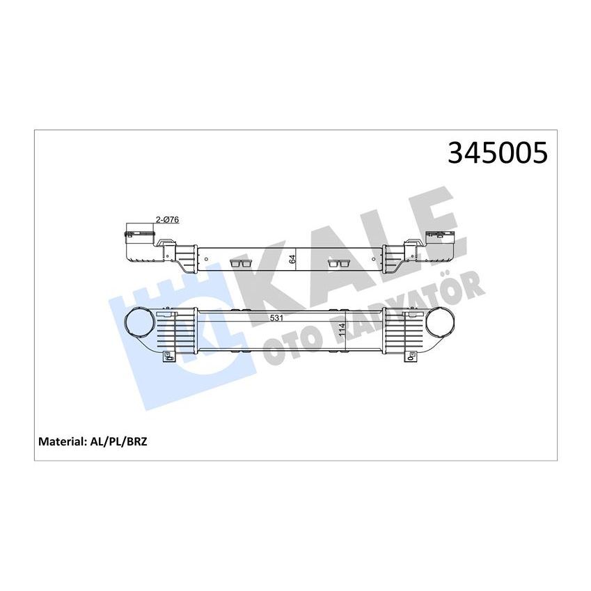 KALE RADYATOR TURBOSARJ RADYATORU MERCEDES S-CLASS W220 99 05 (A2205000000)