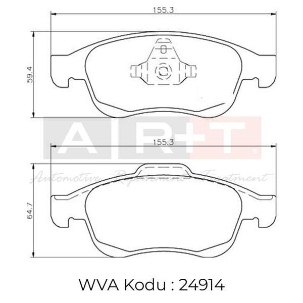 ART ÖN FREN BALATASI MEGANE III 09> SCENIC III 09>FLUENCE 10>DUSTER 10> LODGY 12> CAPTUR I 13>1.5 DCI 1.6 16V (410600379R)