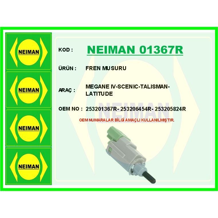 BESCHER FREN MUSURU MEGANE IV-SCENIC-TALISMAN-LATITUDE (253201367R)