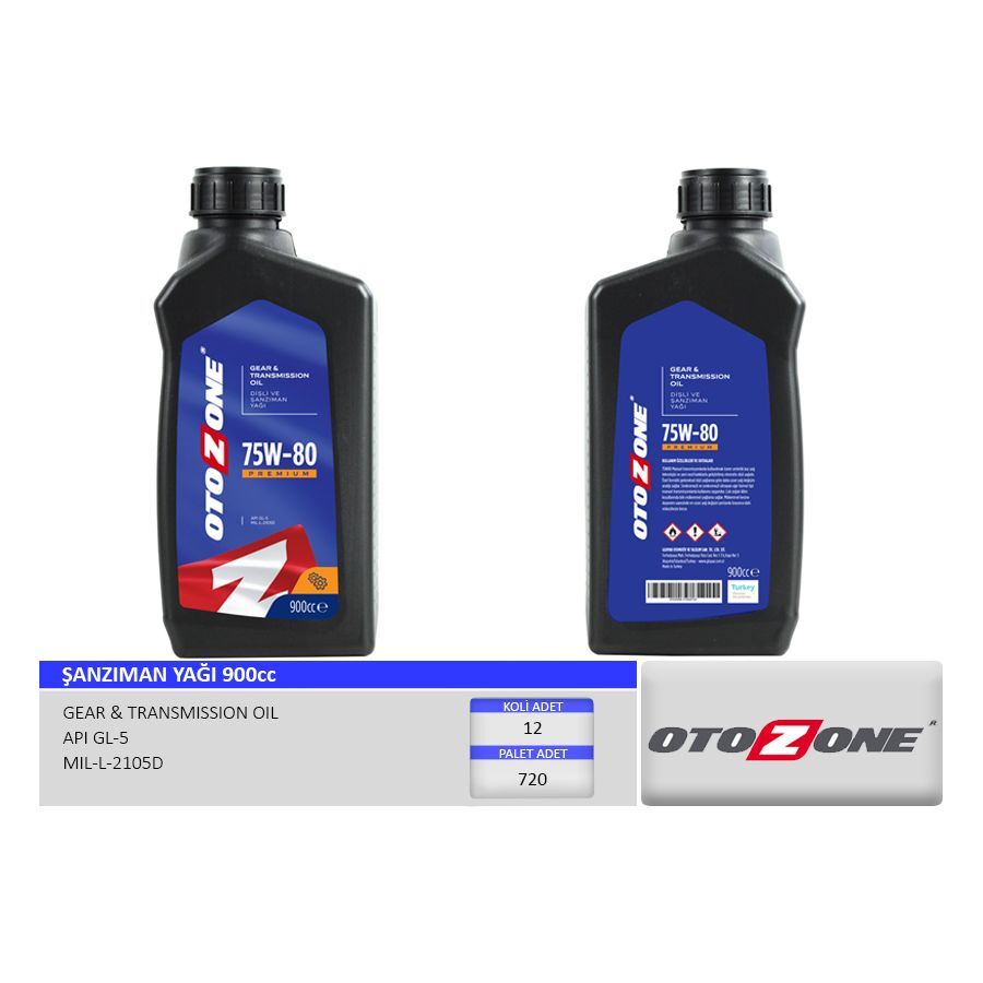OTOZONE ŞANZIMAN YAĞI 75W-80 900CC (75W80)
