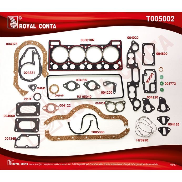 ROYAL MOTOR TAKIM CONTA KEÇESİZ R12 1400