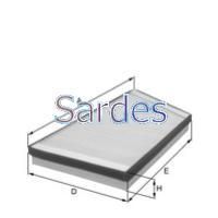 SARDES POLEN FİLTRESİ P206 98- 1.1I-1.4I-1.4HDI-1.6I-1.6 16V-1.9D (6447.AZ)
