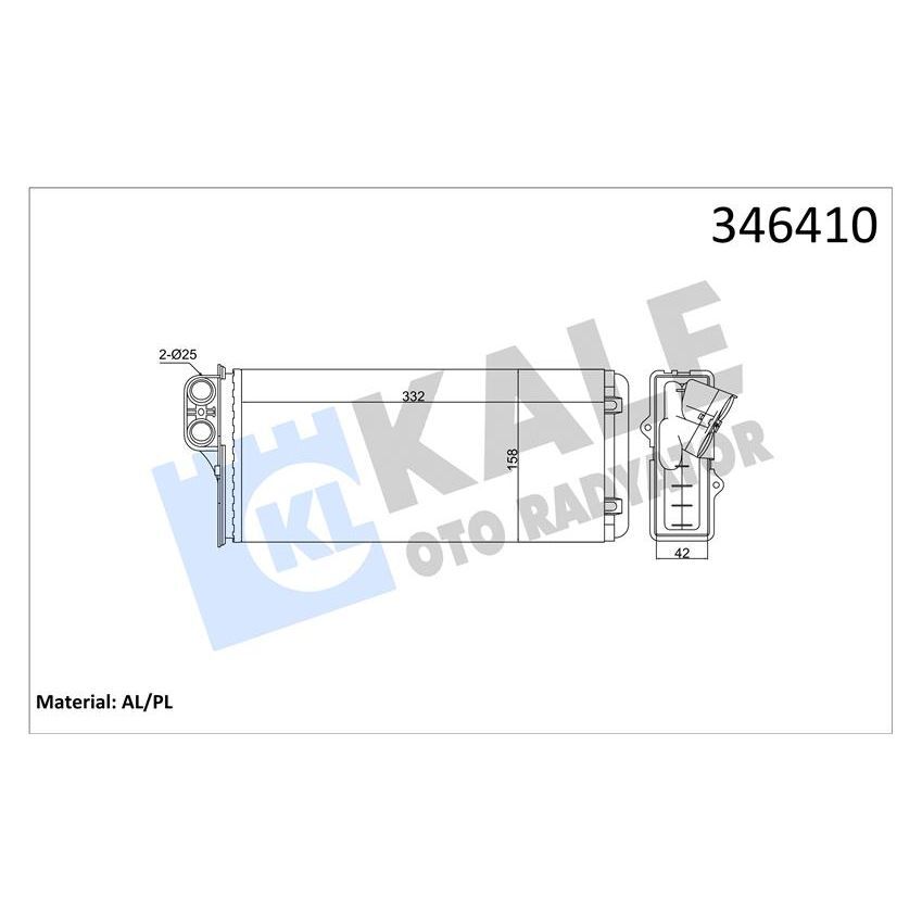 KALE RADYATOR KALORİFER RADYATÖRÜ MASTER II 2.5D-2.8DTI 98-01 OPEL MOVANO 1.9DTI-2.2DTI 00 (4501165)