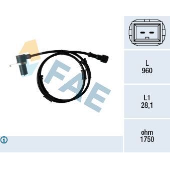 FAE ON ABS SENSORU VOLVO S40 I 644 1.6 99 04 V40 645 95 04 (30854299)