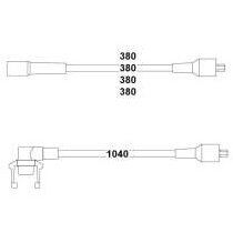 HELLUX BUJİ BOBİN KABLOSU SİYAH R9 BRODWAY-R19 1.4-1.6 8V (7702247027)