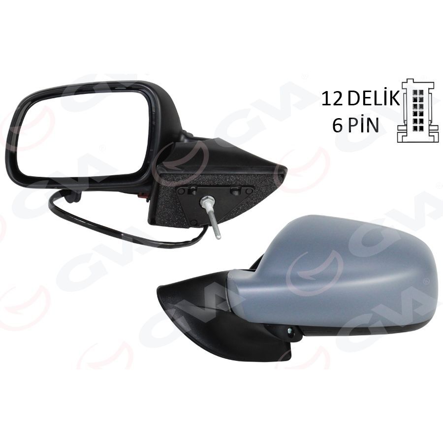 GVA DIŞ DİKİZ AYNASI SOL ELEKTRİKLİ ISITMALI KATLANIR ASTARLI PEUGEOT P407 2004> (8149.VG)