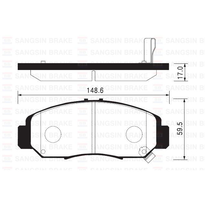 SANGSIN ÖN FREN BALATA HONDA CIVIC 1.6L R16A2 VTEC SEDAN FD6 06-11 / 1.8L R18A2 FD7 06- (45022SDRA10)