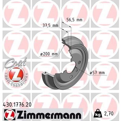 ZIMMERMANN ARKA KAMPANA ASTRA F 1.4I-1.6I 91 98 KADETT 79 91 228X200X38X100X56 4DL (568053)