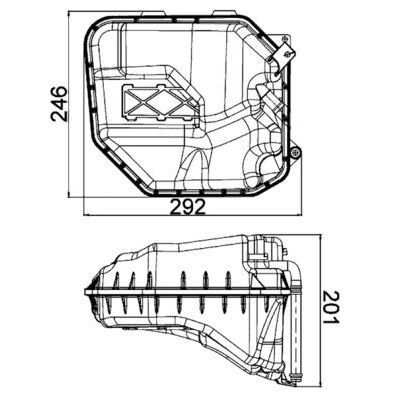 MAHLE GENLEŞME KAVANOZU VW TOUAREG 02-10 -Q7 06-15 RADYATÖR EK SU DEPOSU (7L0121407C)