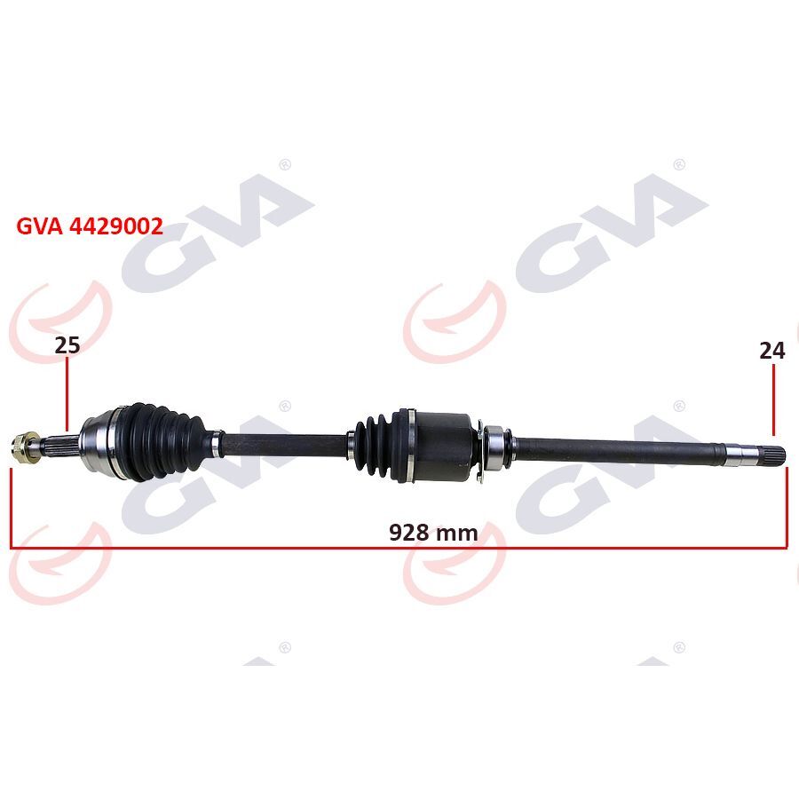 GVA KOMPLE AKS SAĞ DOBLO 1.9 JTD 01> DOBLO-ALBEA 1.3 MTJ 05> 928MM (46307678)