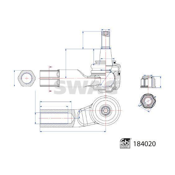 SWAG ROT BAŞI SAĞ GOLF8/A3 20> (5WA423812E)